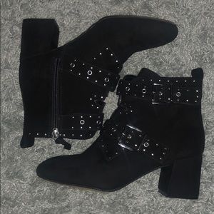 Studded ankle booties